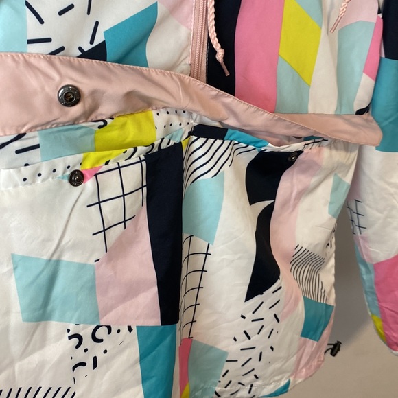 VTG Black Jack '99 USA 1/2 Zip Pullover Jacket Sz Medium Colorful Geometric - Picture 5 of 12